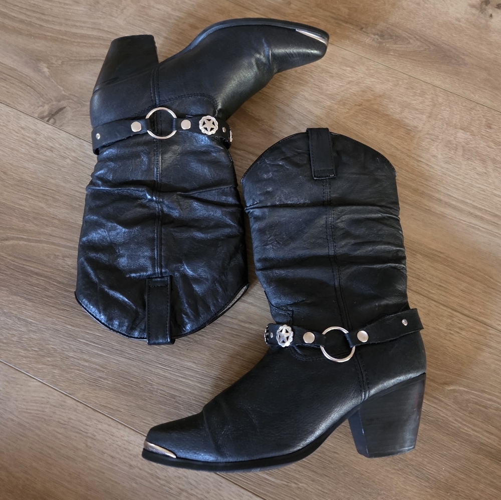 Dingo Olivia Black‎ Leather Boots